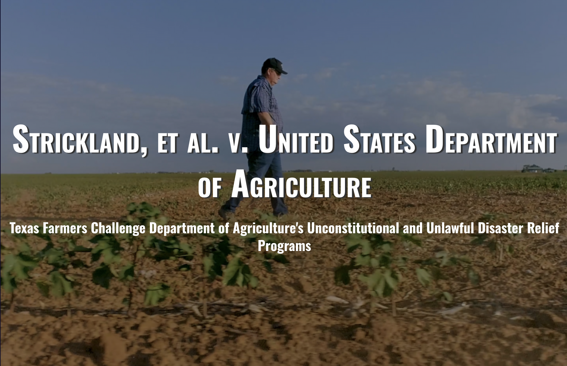 Farmers suing Biden Administration over discriminatory relief programs